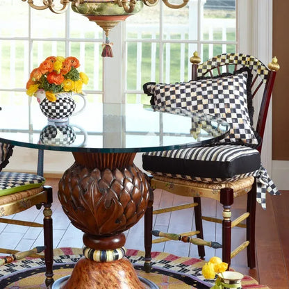 Dark Flower Basket Side Chair