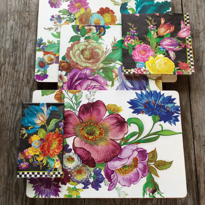 Rosy Check Cork Back Placemats, Set of 4