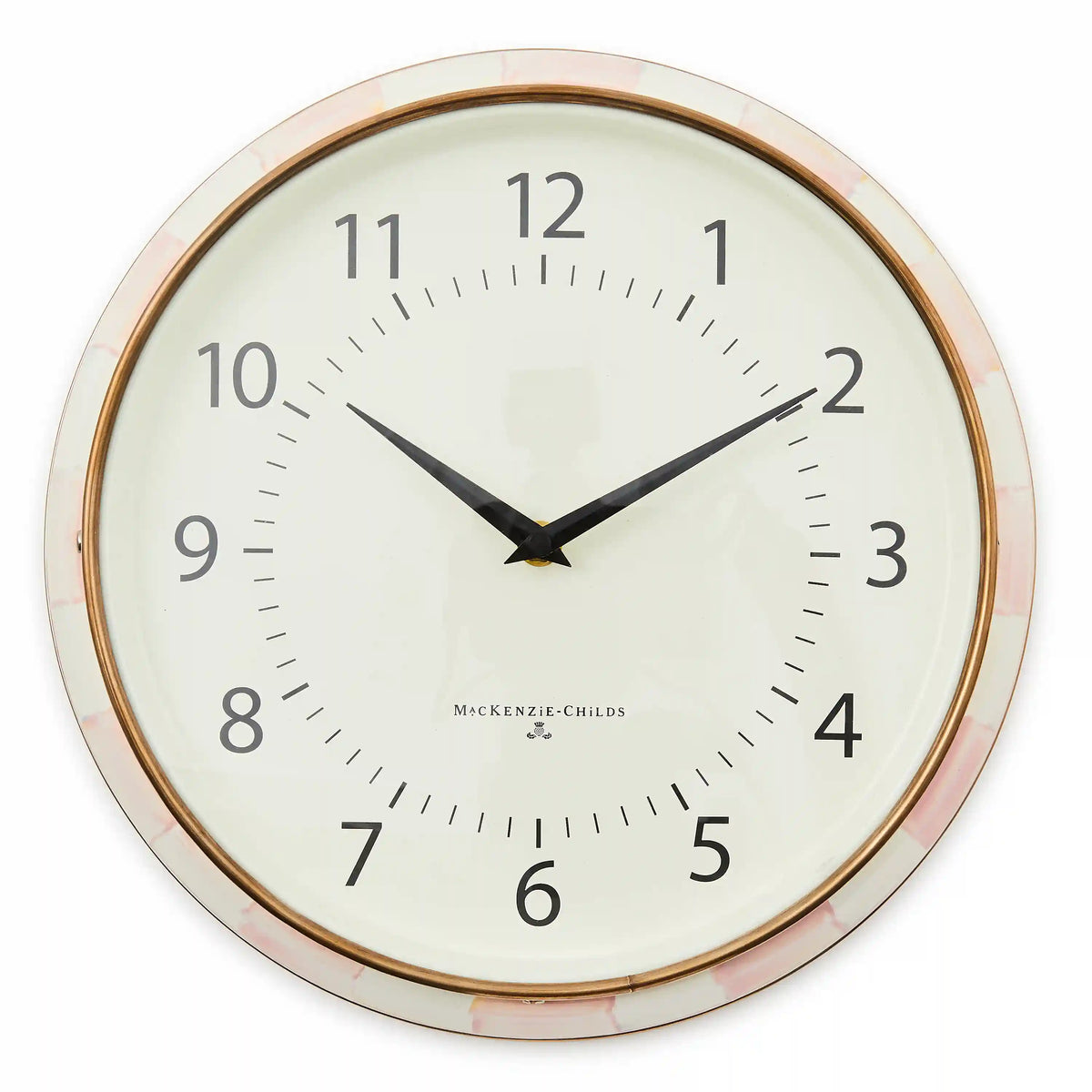Violet Check School Wall Clock