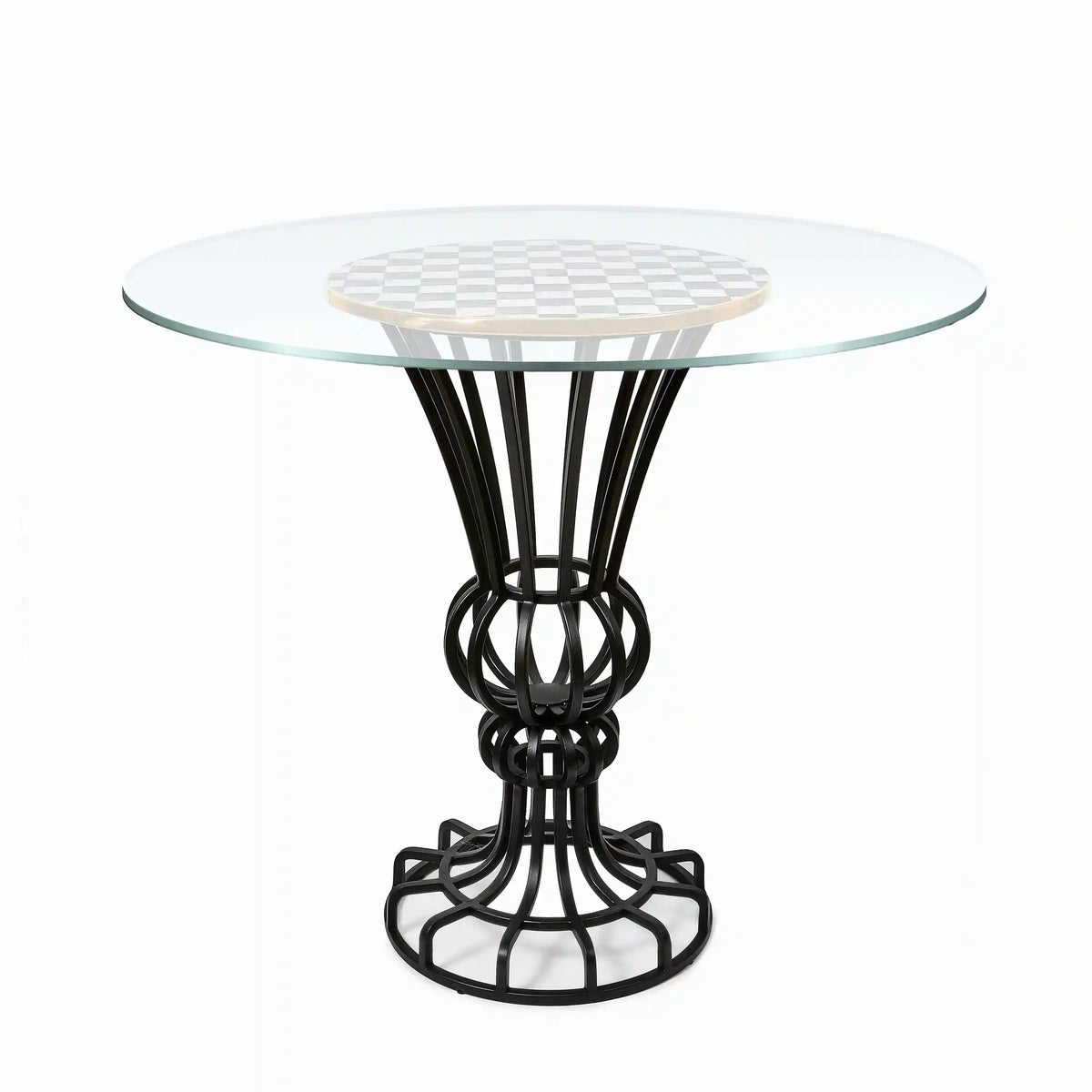 Courtly Check Pedestal Accent Table