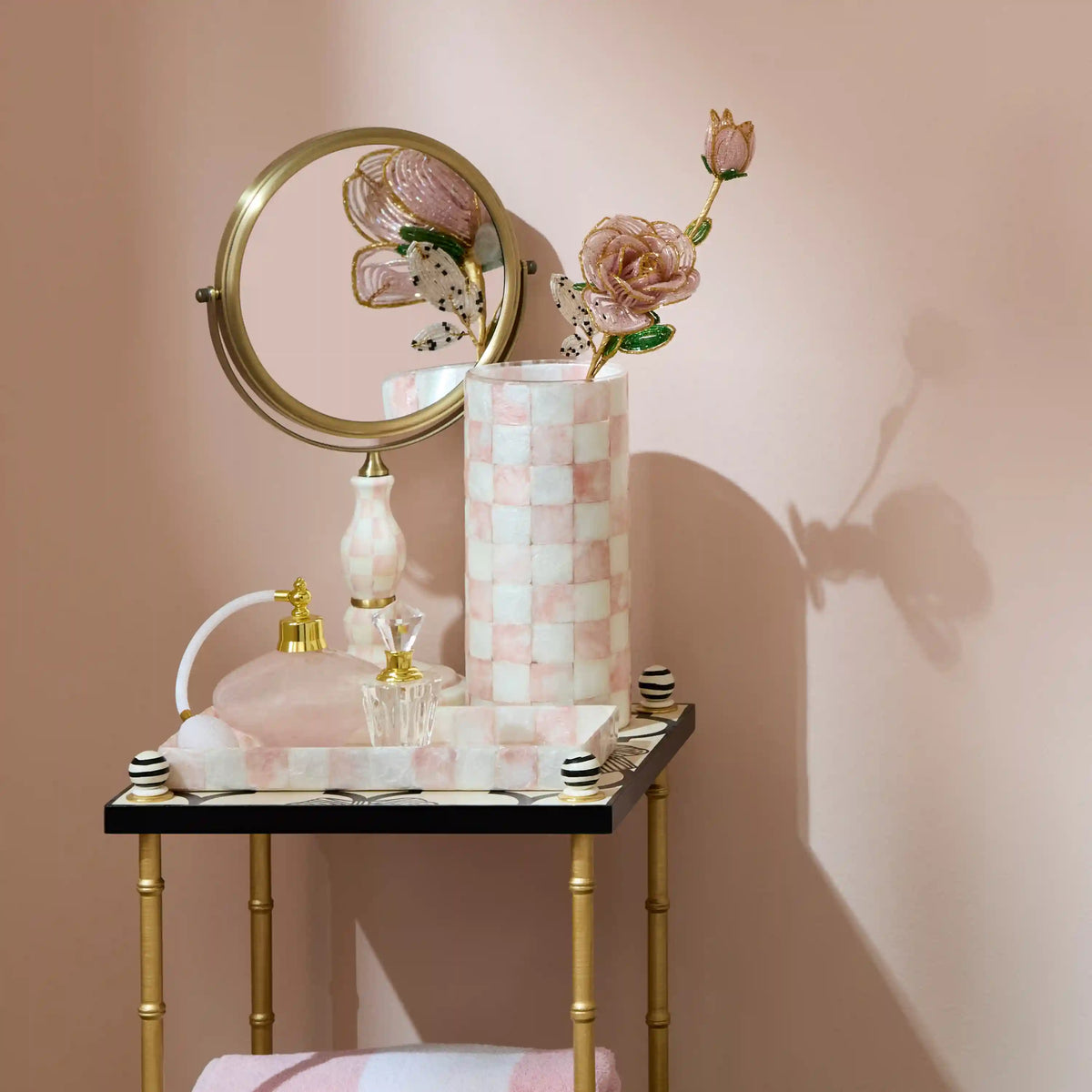 Courtly Check Capiz Vase