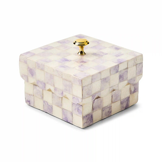 Courtly Check Capiz Scalloped Box