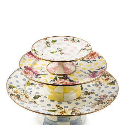 Wild Rose Brown Mini Pedestal Platter
