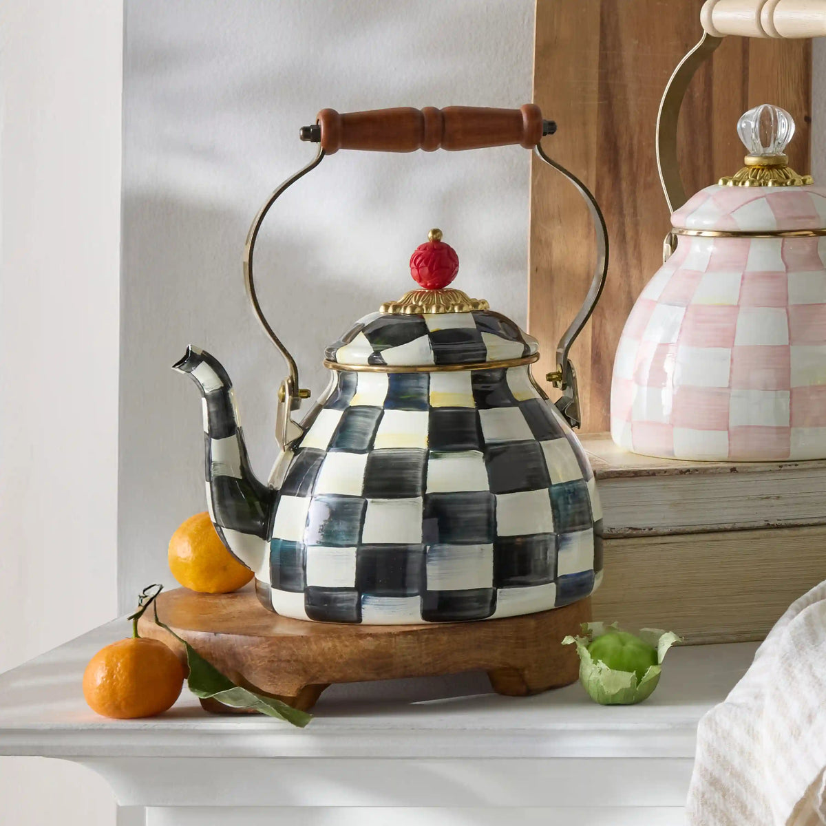 Rosy Check 3 Quart Tea Kettle