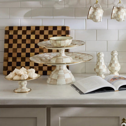 Rosy Check Large Pedestal Platter