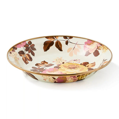 Wild Rose Brown Pie Plate