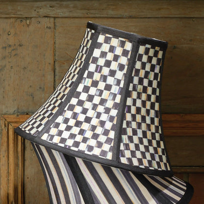 Mocha Check Chandelier Shade