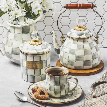 Emerald Check 2 Quart Tea Kettle