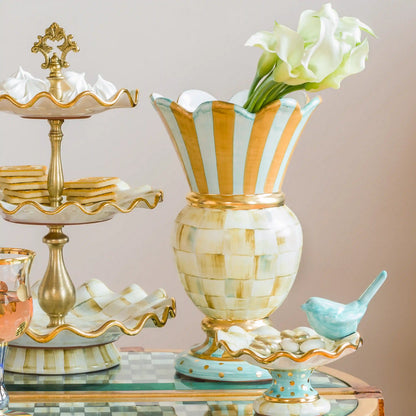 Parchment Check Great Vase