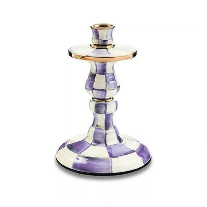Violet Check Medium Candlestick