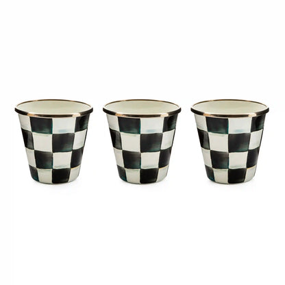 Sky Check Herb Pots, Set of 3
