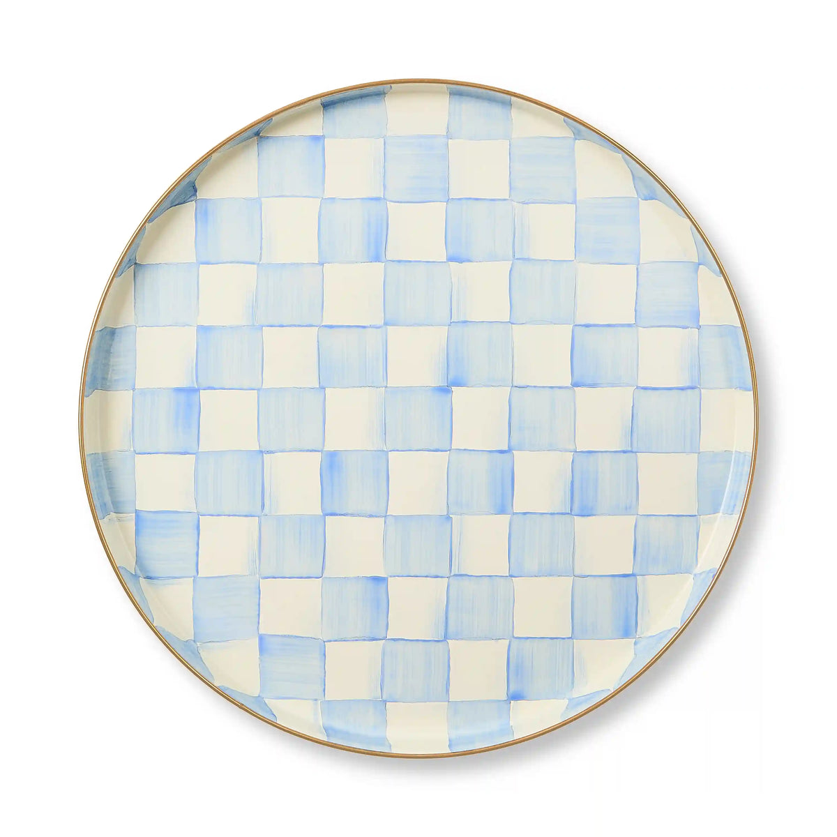 Royal Check Round Tray