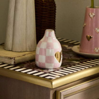 Courtly Check Short Heart Vase
