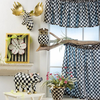 Courtly Check Cafe Curtains, Set of 2