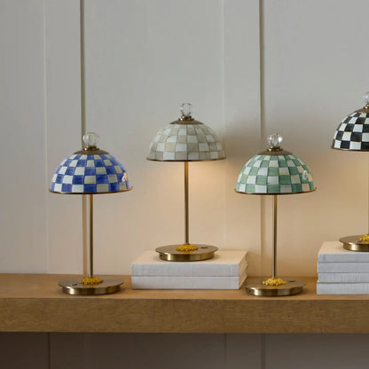Rosy Check LED Rechargeable Dome Table Lamp