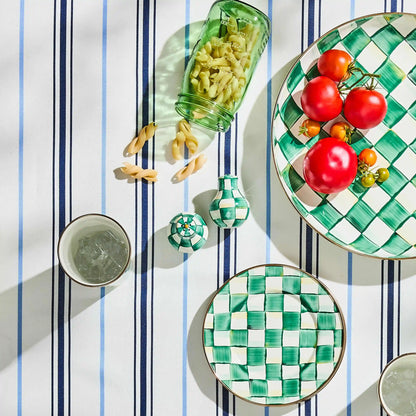 Sterling Check Salt & Pepper Shakers