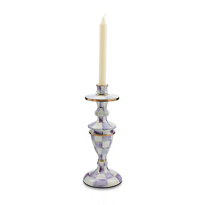 Violet Check Medium Candlestick