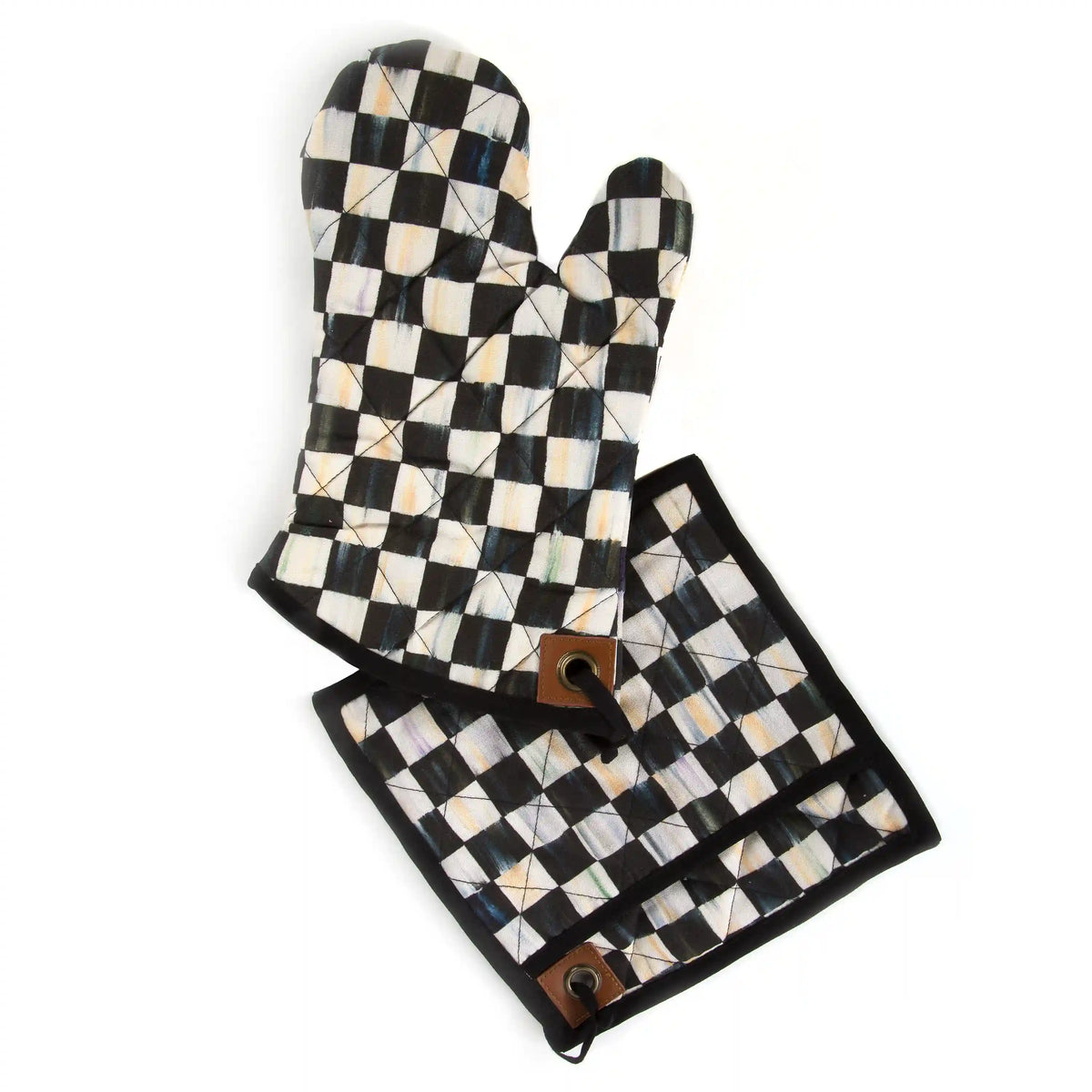 Mocha Check Oven Mitt