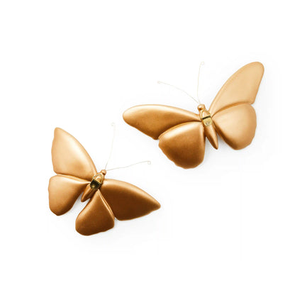 Rosy Check Wall Decor Butterfly Duo