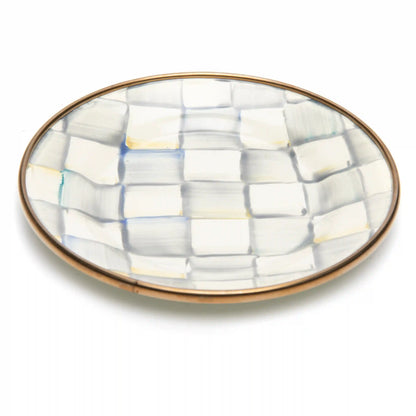 Mocha Check Appetizer Plates, Set of 4