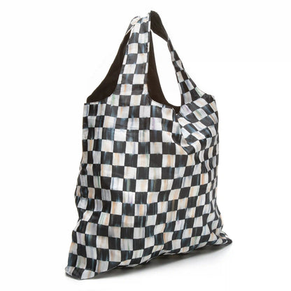 Mocha Check To Go Tote