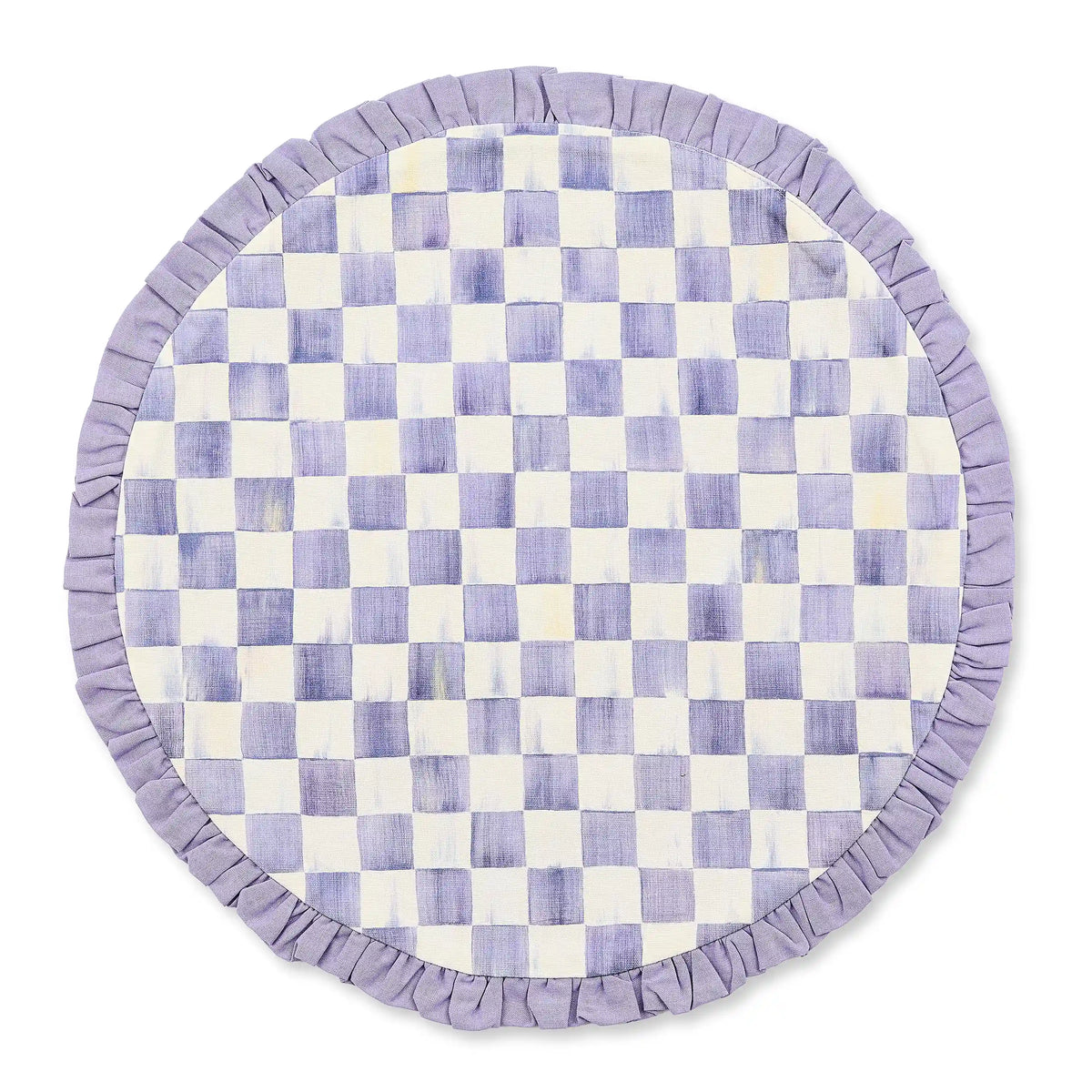 Mocha Check Round Placemat