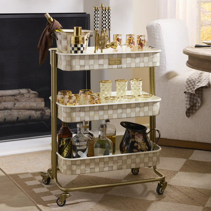 Royal Check 2-Tier Kitchen Cart