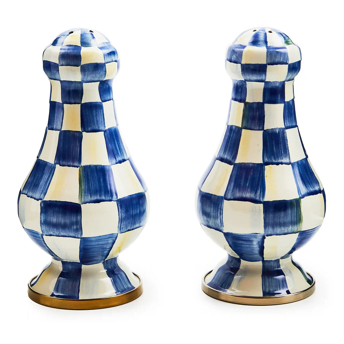 Sterling Check Large Salt & Pepper Shakers