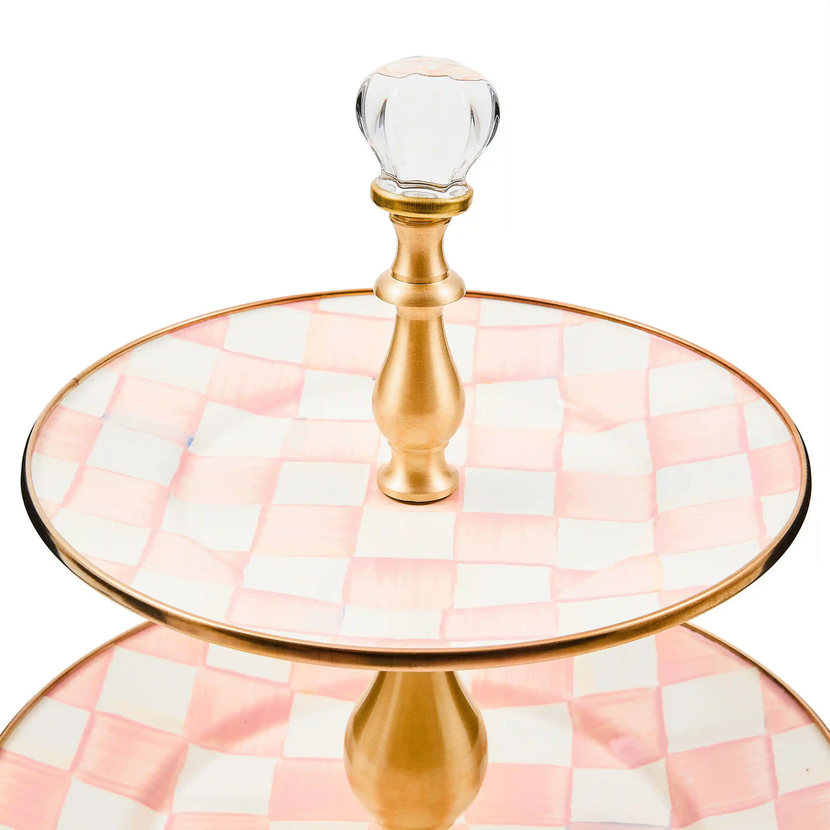 Violet Check Three Tier Sweet Stand