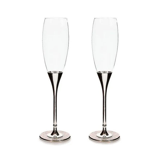 Celebrate Rosy Toasting Flutes, Set of 2