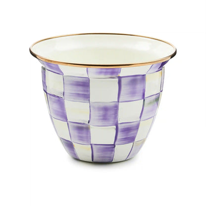 Emerald Check Large Flower Pot