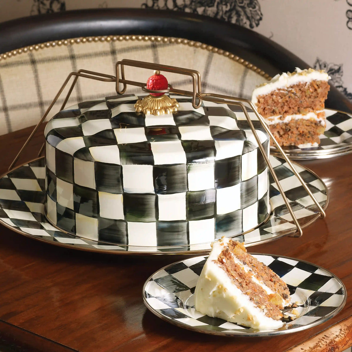 Wild Rose Brown Cake Carrier