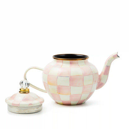 Mocha Check 4 Cup Teapot