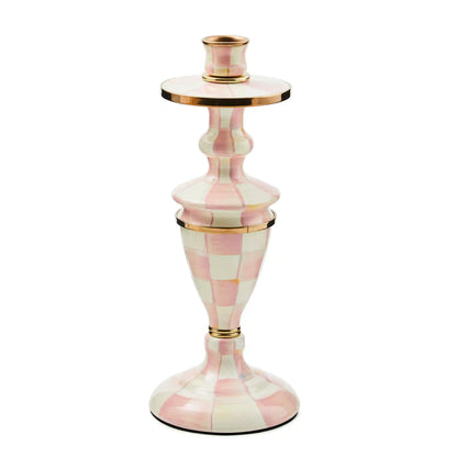 Violet Check Medium Candlestick
