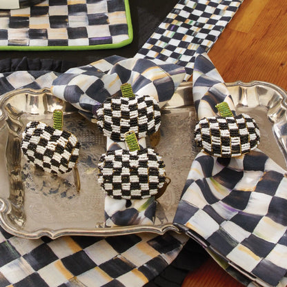 Violet Check Napkin