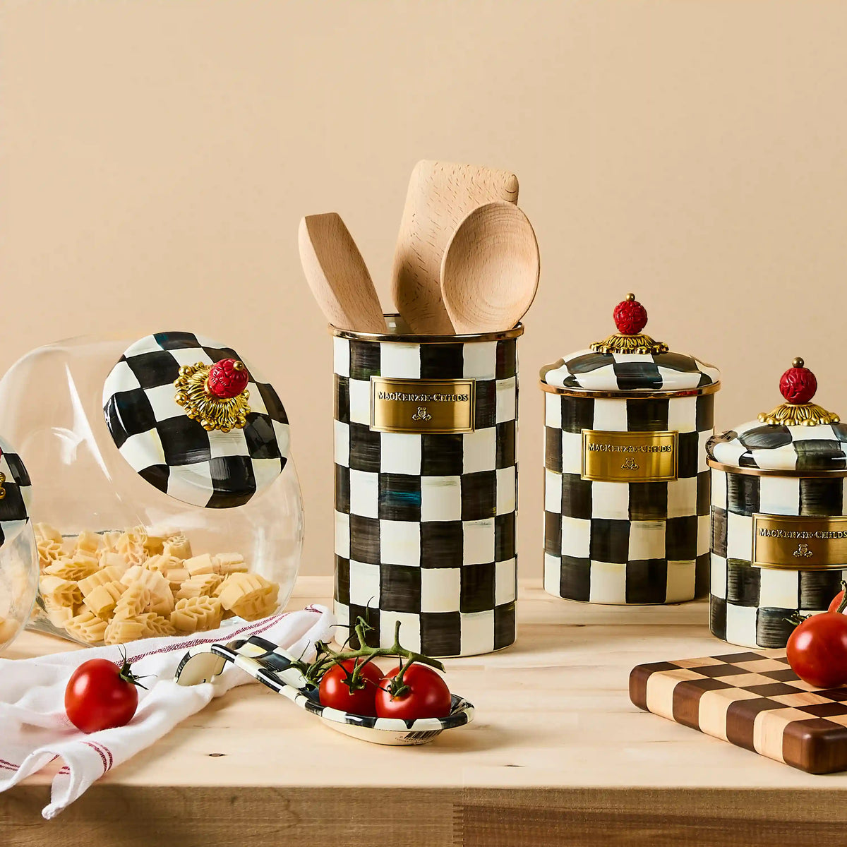 Rosy Check Utensil Holder