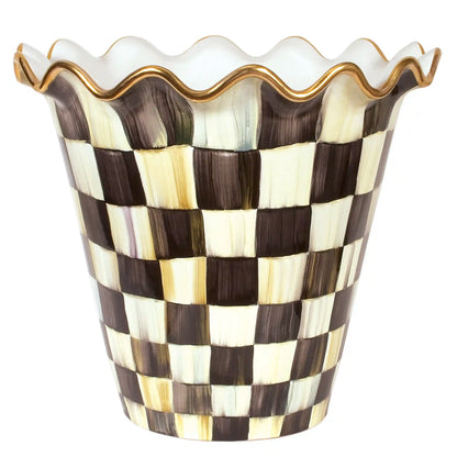 Violet Check Ceramic Jumbo Garden Pot