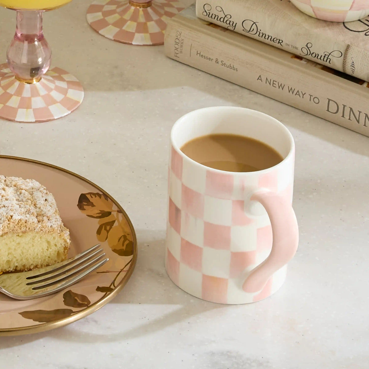 Royal Check Porcelain Mug