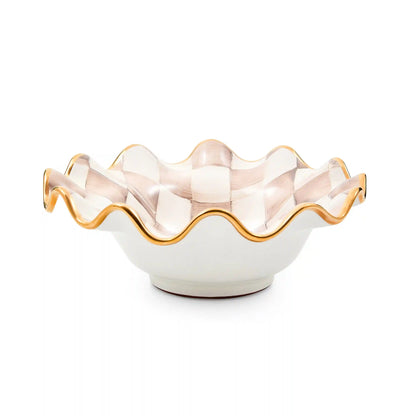Courtly Check Ceramic Fluted Breakfast Bowl