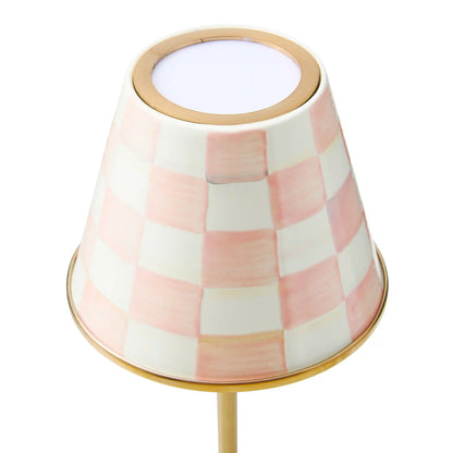 Sterling Check LED Rechargeable Cafe Table Lamp