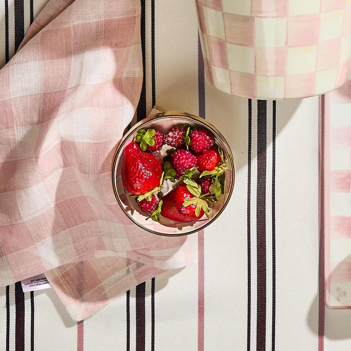 Violet Check Relish Dish
