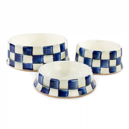 Emerald Check Small Pet Dish