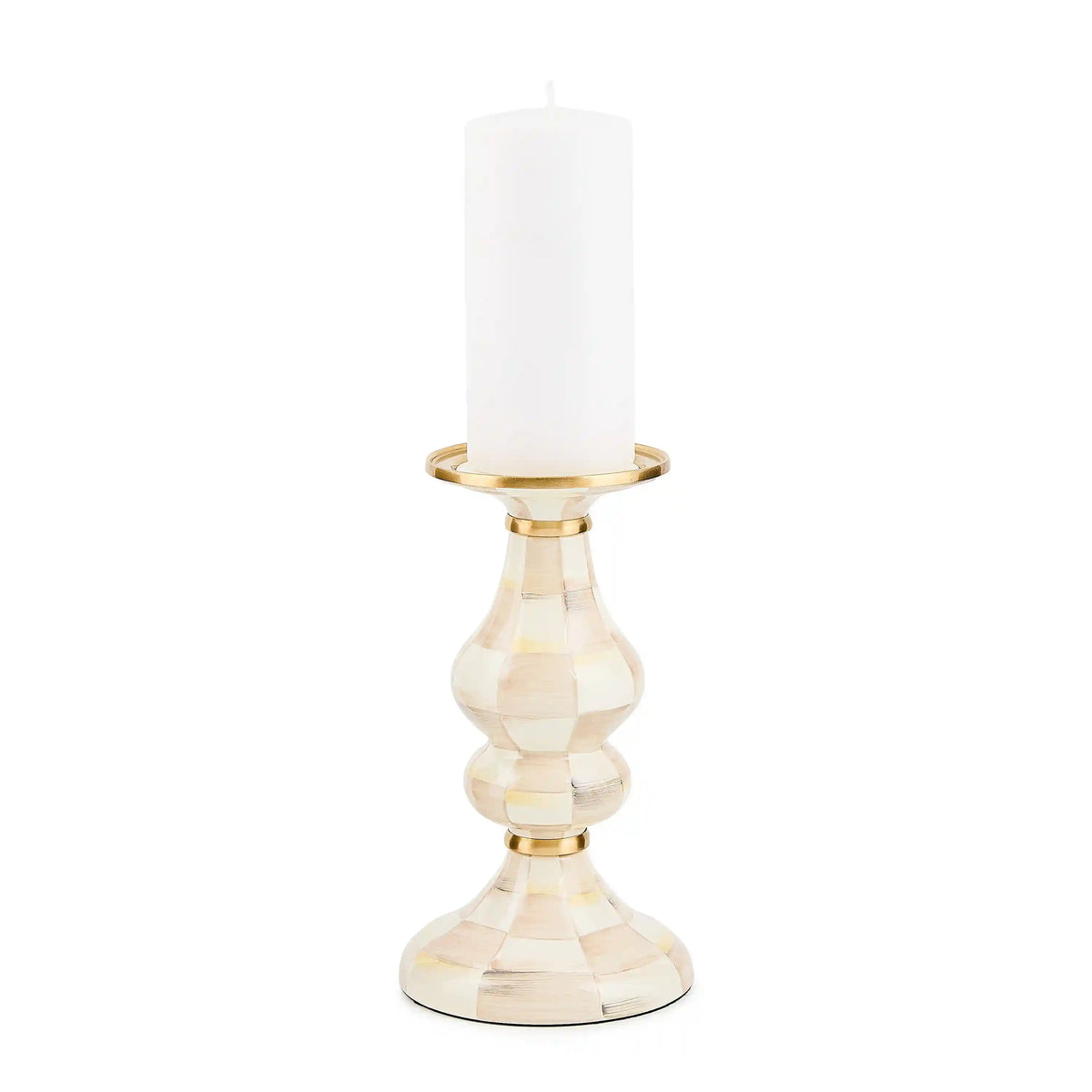 Sky Check Large Pillar Candlestick