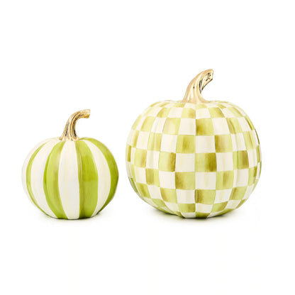 Classic Sterling Stripe Small & Check Medium Pumpkin Set