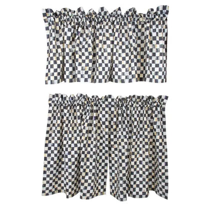 Courtly Check Cafe Curtains, Set of 2