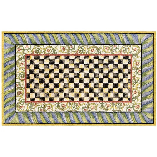 Courtly Check Purple & Green 5' x 7'6" Washable Rug
