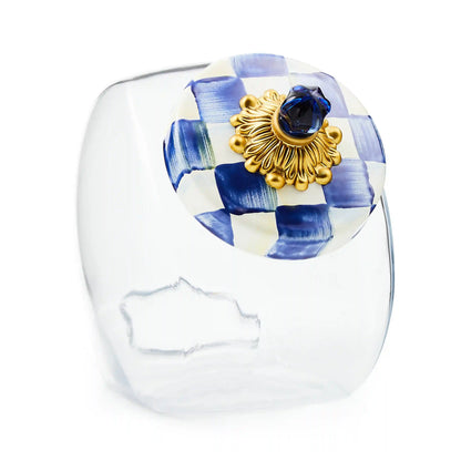 Cookie Jar with Sky Check Lid