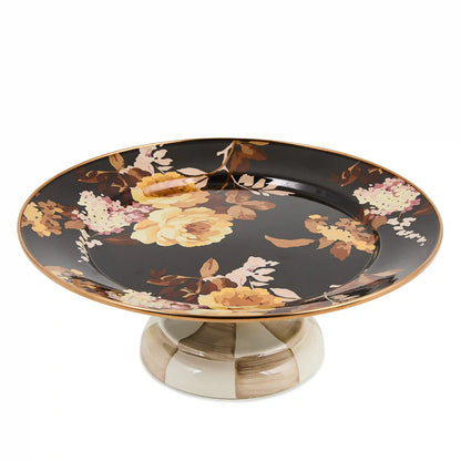 Wild Rose White Small Pedestal Platter