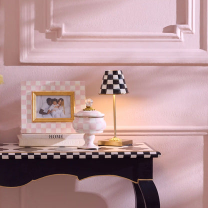 Royal Check LED Rechargeable Cafe Table Lamp