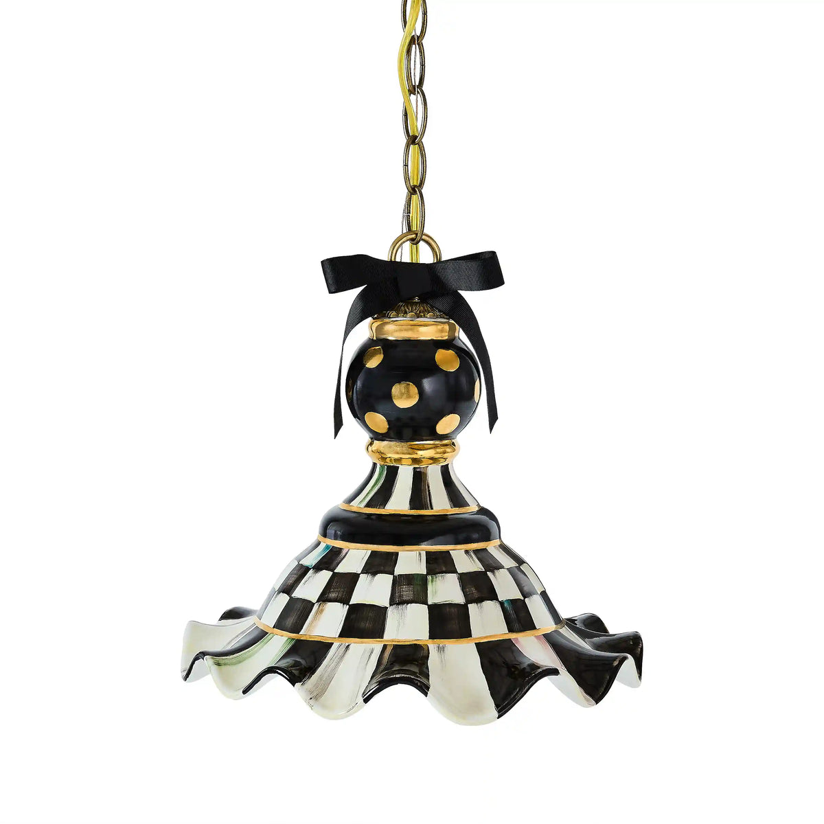 Courtly Check Medium Ceramic Pendant Lamp